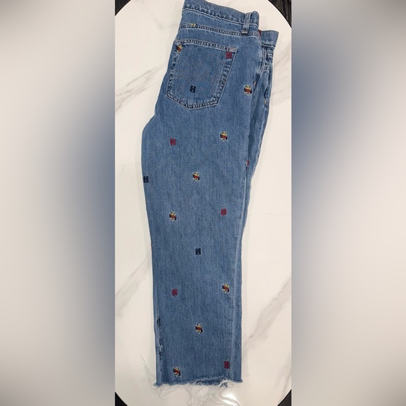 Tommy Hilfiger jeans Slim Boyfriend Jeans Size 10 Embroidered Logo - Picture 7 of 12